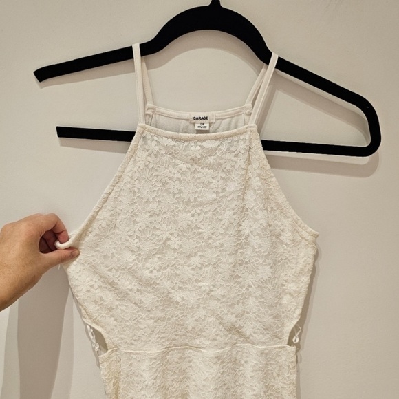 Garage Lace Side Cut Out Mini Dress S Off White - Picture 5 of 7
